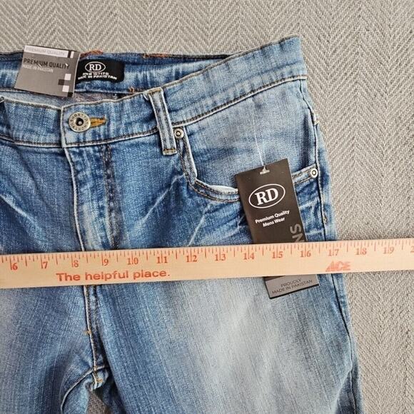 RD Jeans Men's Size W34 L32 Blue Boot Cut Premium Denim Pocket Embroidery - Picture 4 of 12
